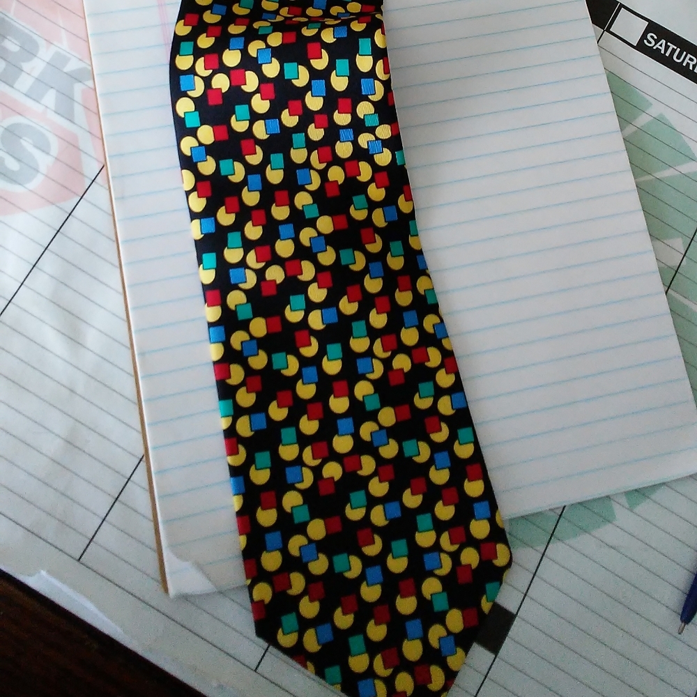 Harrods Knightsbridge Geometric Print Silk Tie